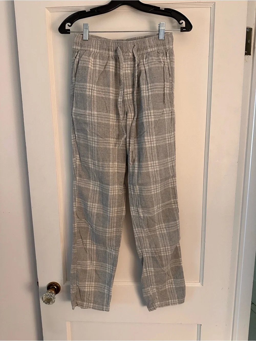 J. Crew Gray Plaid Lounge Pants